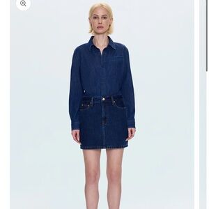 NWT Pistola Denim PIXIE MINI DRESS - GEMINI in Dark Blue (size L)